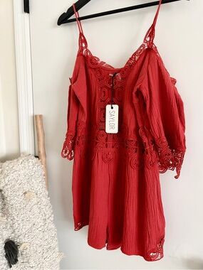 SAYLOR Cutout Summer Boho Sparrow Romper